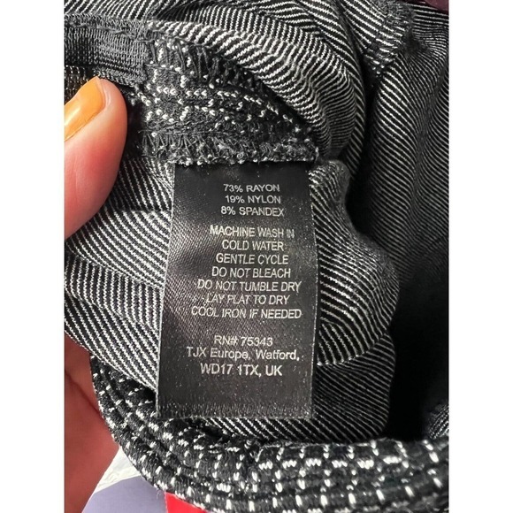 Fenn Wright Manson Women's Size 12 Ankle Trousers Pants Check Print Seamed Zip - Picture 7 of 7